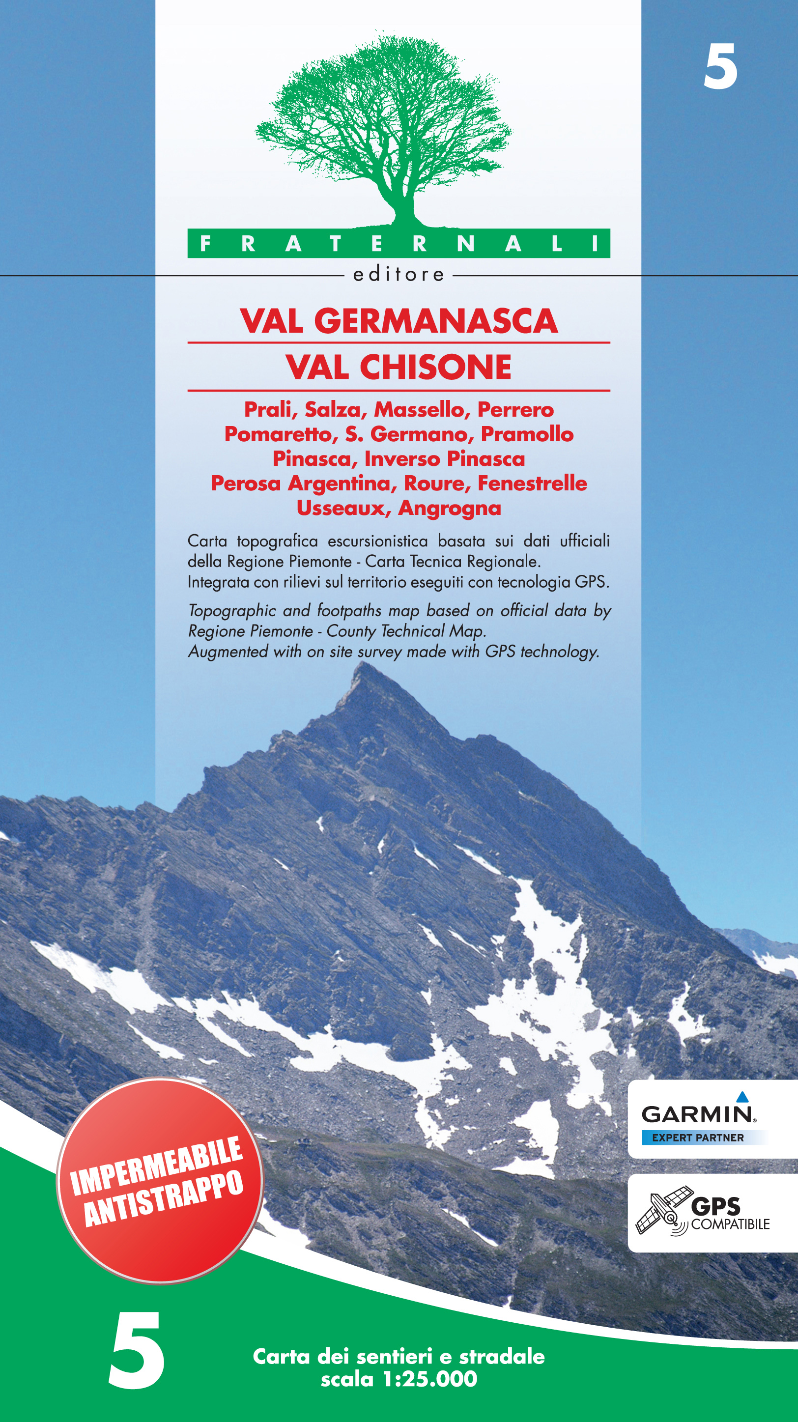 Online bestellen: Wandelkaart 05 Val Germanasca - Val Chisone | Fraternali Editore