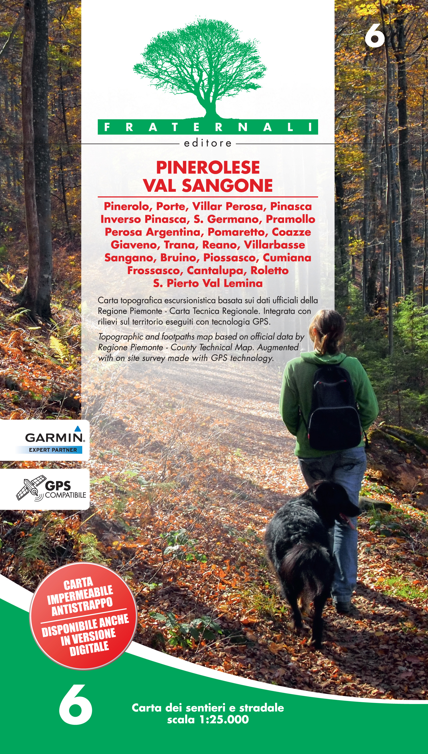 Online bestellen: Wandelkaart 06 Pinerolese - Val Sangone | Fraternali Editore