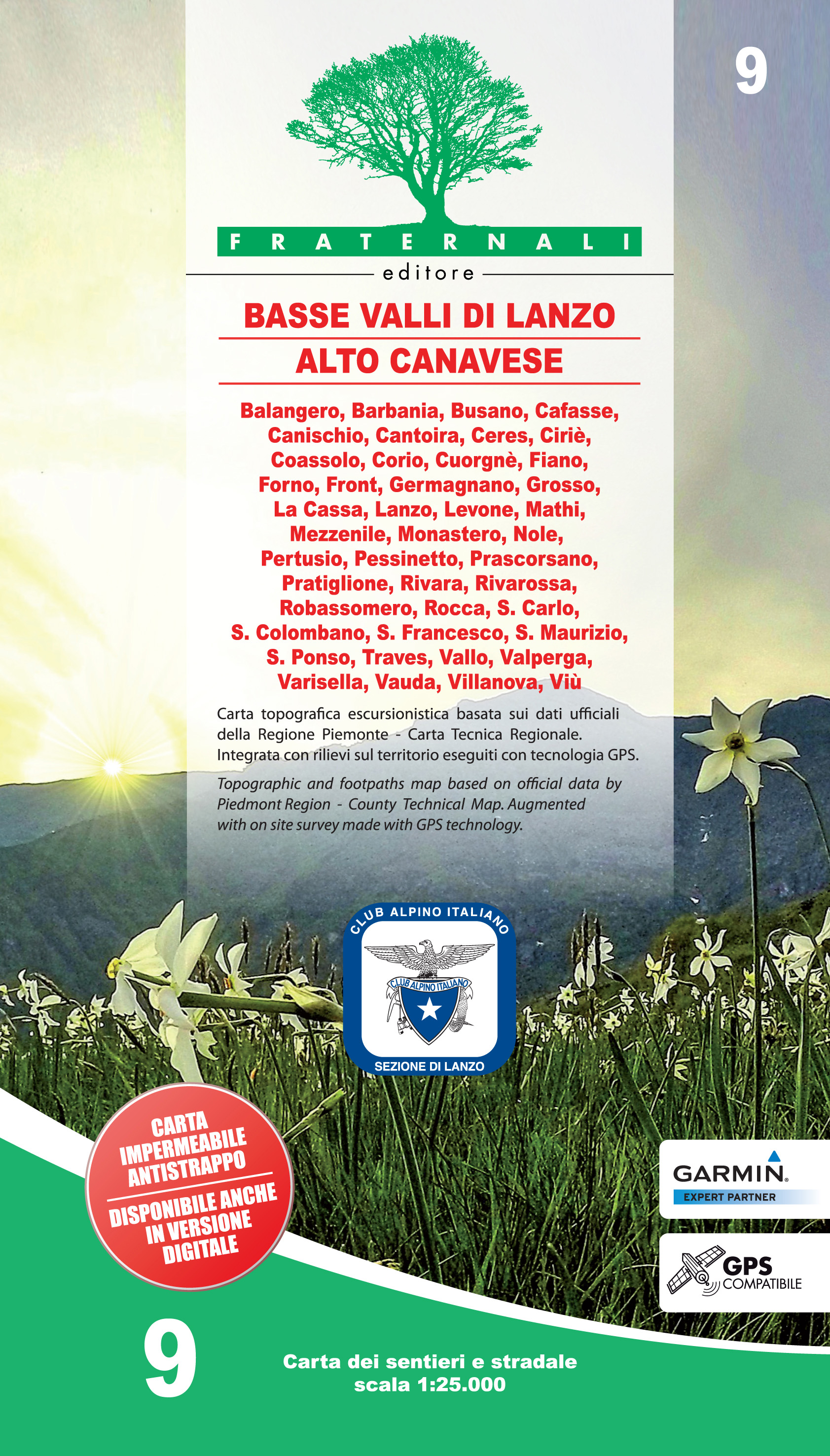 Online bestellen: Wandelkaart 09 Basse Valli di Lanzo - Alto Canavese - la Mandria | Fraternali Editore