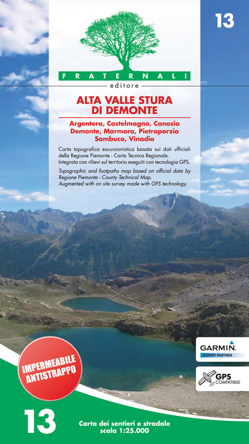 Online bestellen: Wandelkaart 13 Alta Valle Stura di Demonte | Fraternali Editore