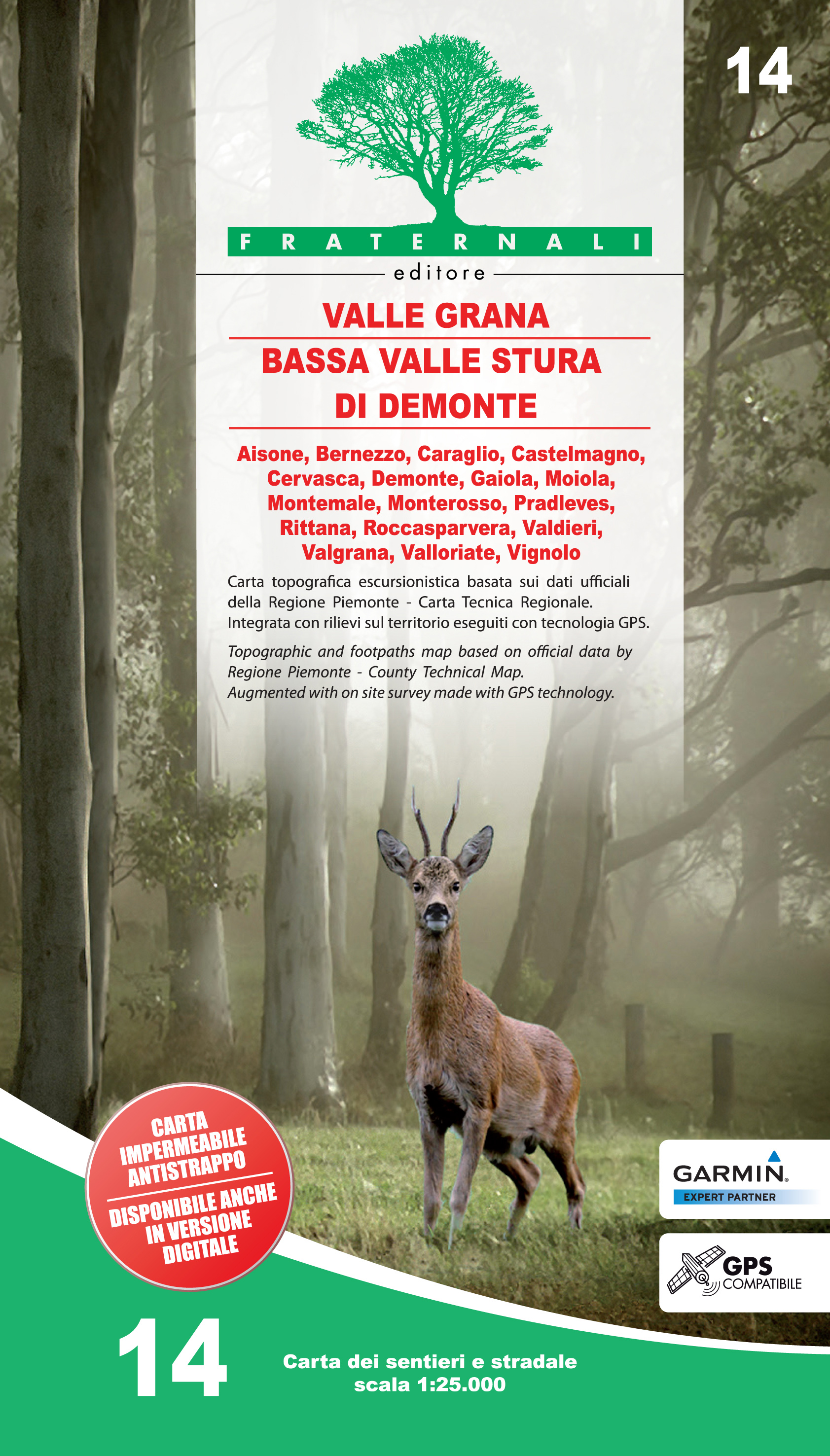 Online bestellen: Wandelkaart 14 Valle Grana, Bassa Valle Stura di Demonte | Fraternali Editore