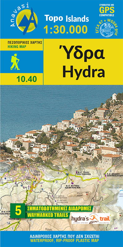 Online bestellen: Wandelkaart 10.40 Hydra | Anavasi