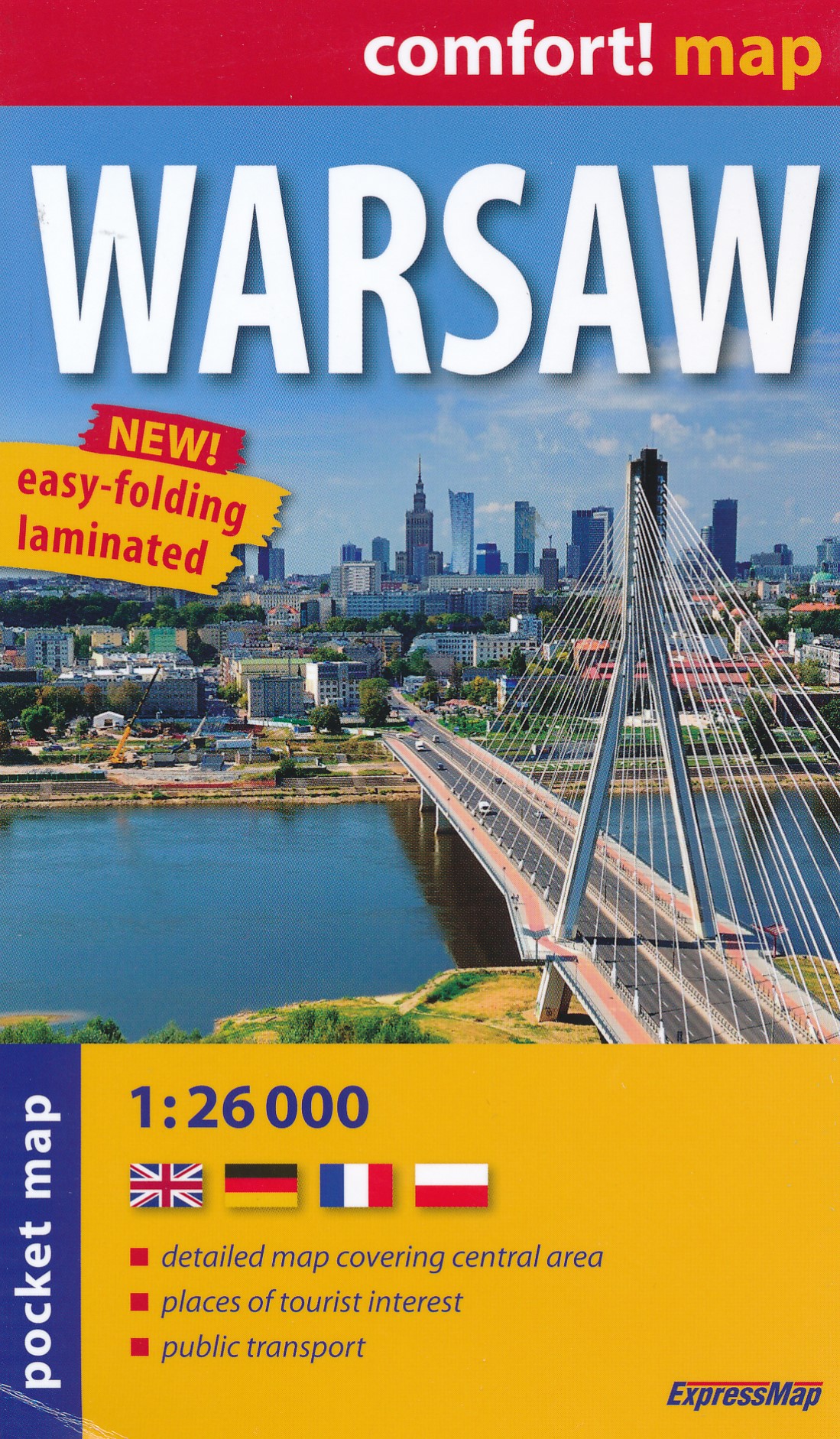 Online bestellen: Stadsplattegrond Comfortmap Warsaw - Warschau | ExpressMap
