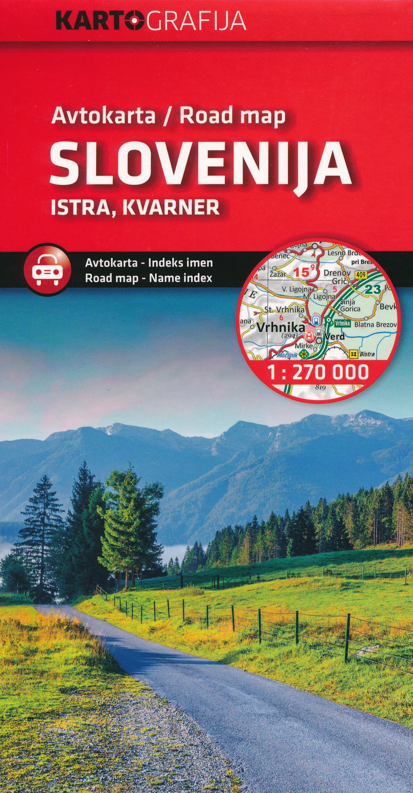 Online bestellen: Wegenkaart - landkaart Slovenie - Slovenija, Istra, Kvarner | Kartografija
