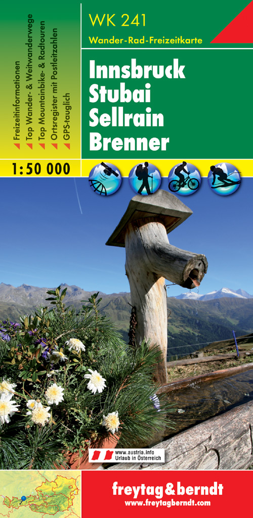 Online bestellen: Wandelkaart WK241 Innsbrück - Stubai - Sellrain - Brenner | Freytag & Berndt
