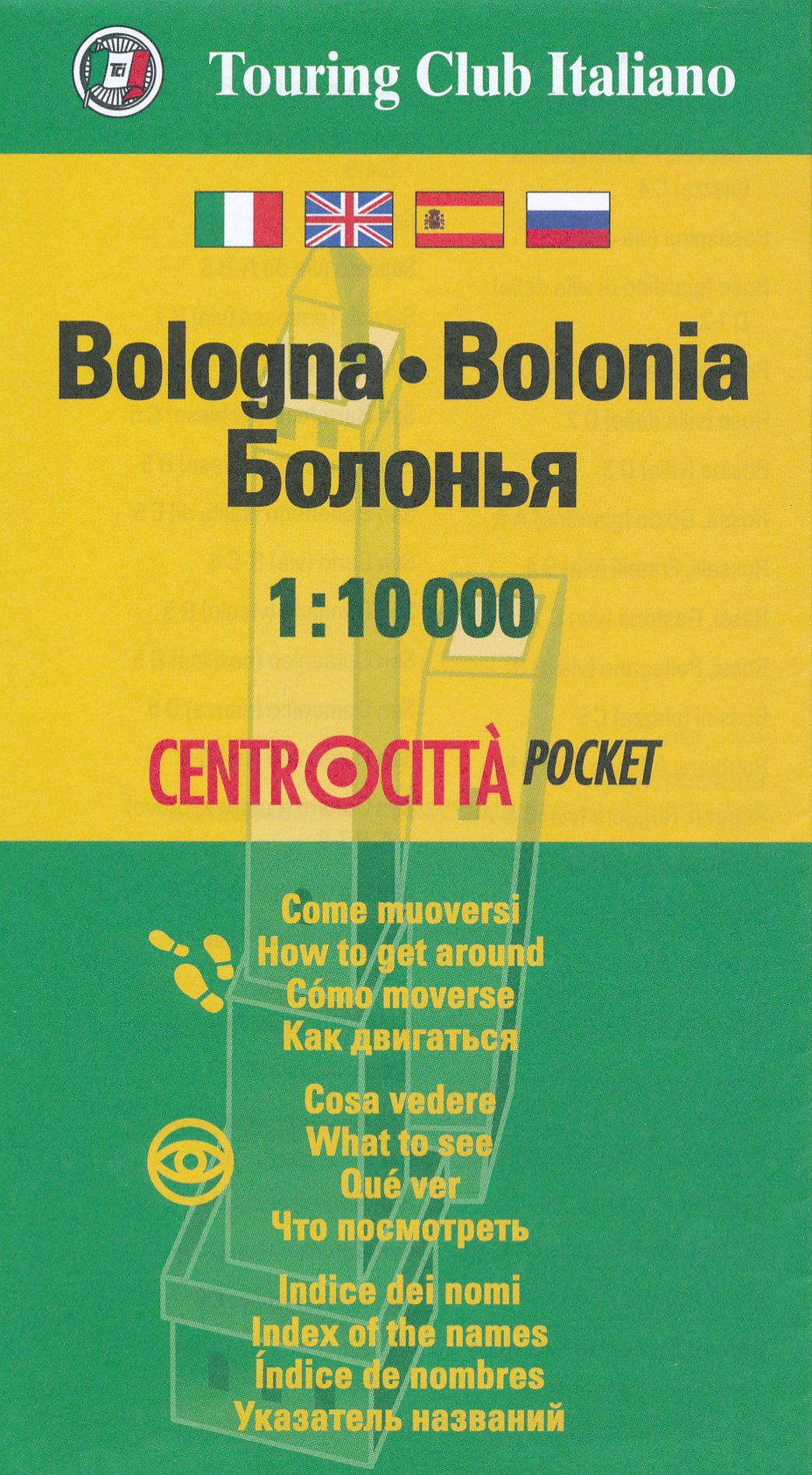 Online bestellen: Stadsplattegrond Centrocittà Pocket Bologna | Touring Club Italiano