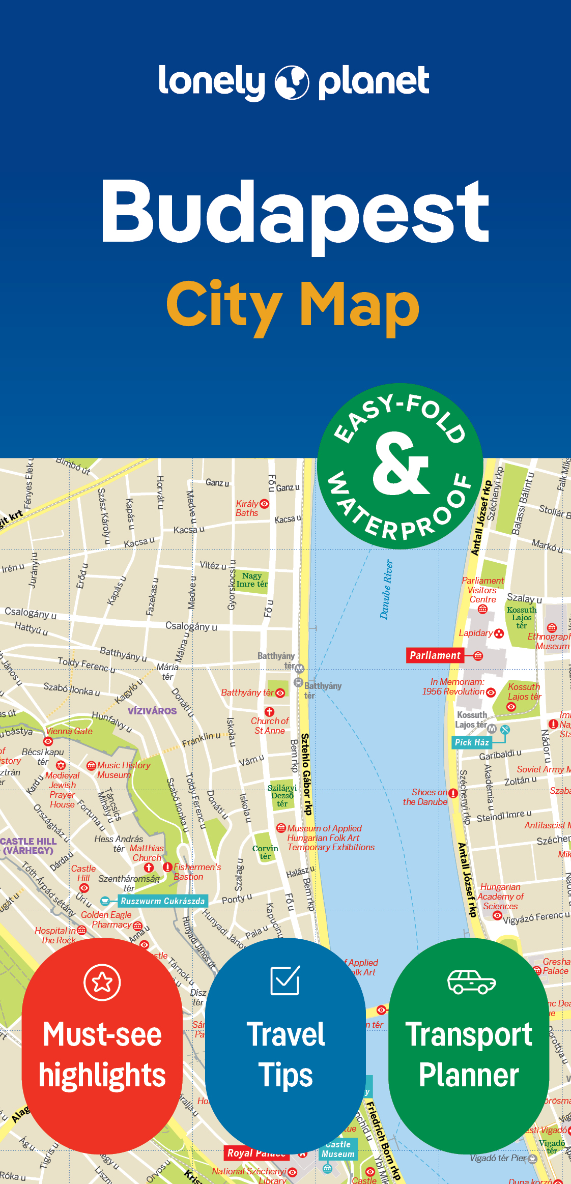 Online bestellen: Stadsplattegrond City map Budapest - Boedapest | Lonely Planet
