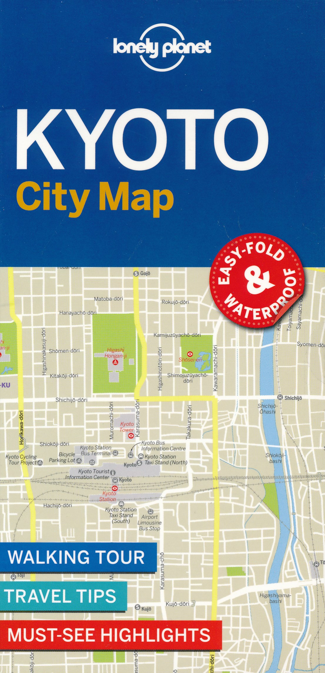 Online bestellen: Stadsplattegrond City map Kyoto | Lonely Planet