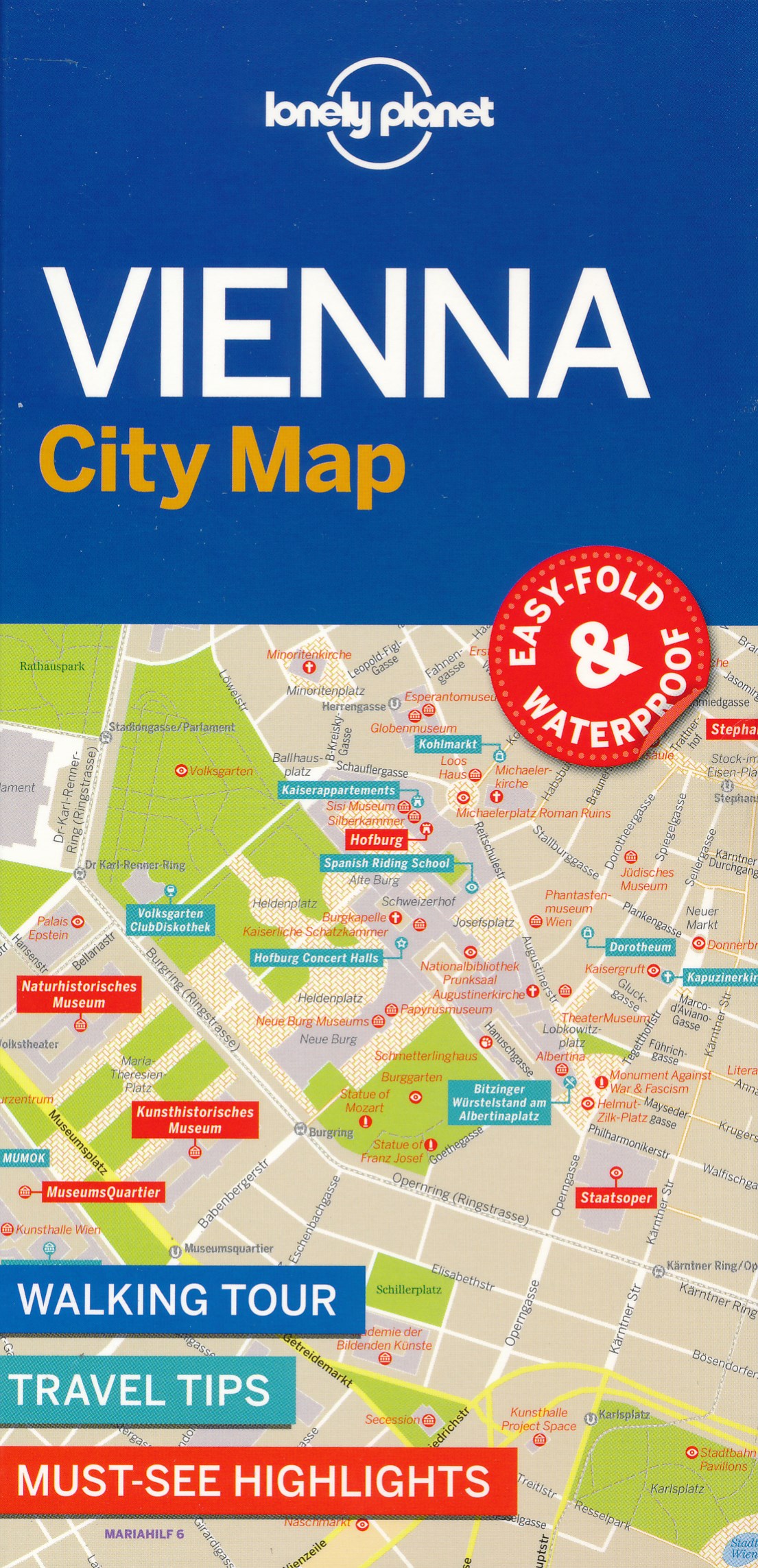 Online bestellen: Stadsplattegrond City map Vienna - Wenen | Lonely Planet