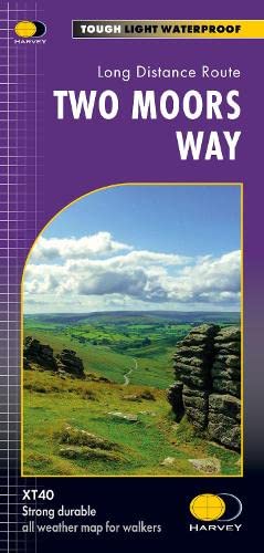 Online bestellen: Wandelkaart Two Moors Way | Harvey Maps