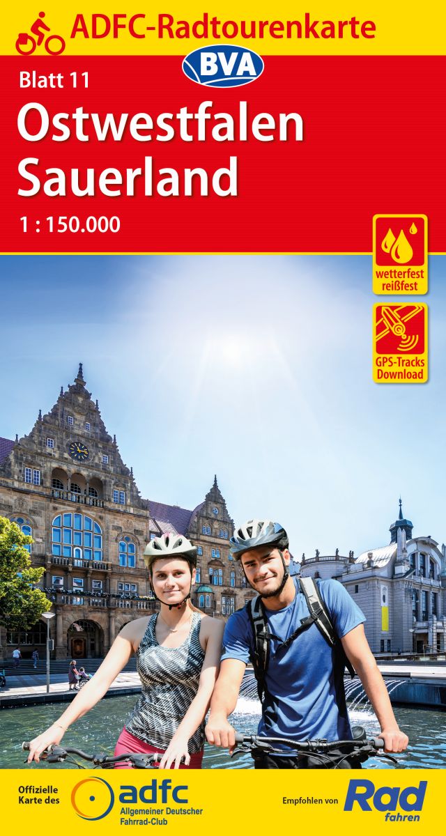 Fietskaart 11 ADFC Radtourenkarte Ostwestfalen Sauerland | BVA BikeMed
