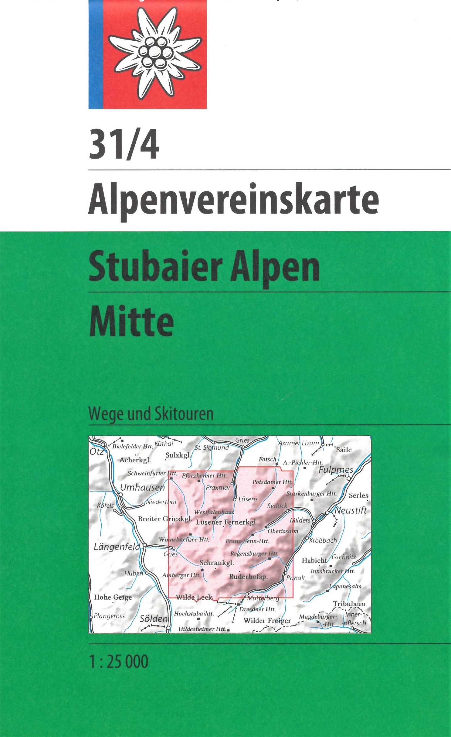 Wandelkaart 31/4 Alpenvereinskarte…