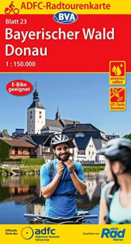 Online bestellen: Fietskaart 23 ADFC Radtourenkarte Bayerischer Wald Donau | BVA BikeMedia