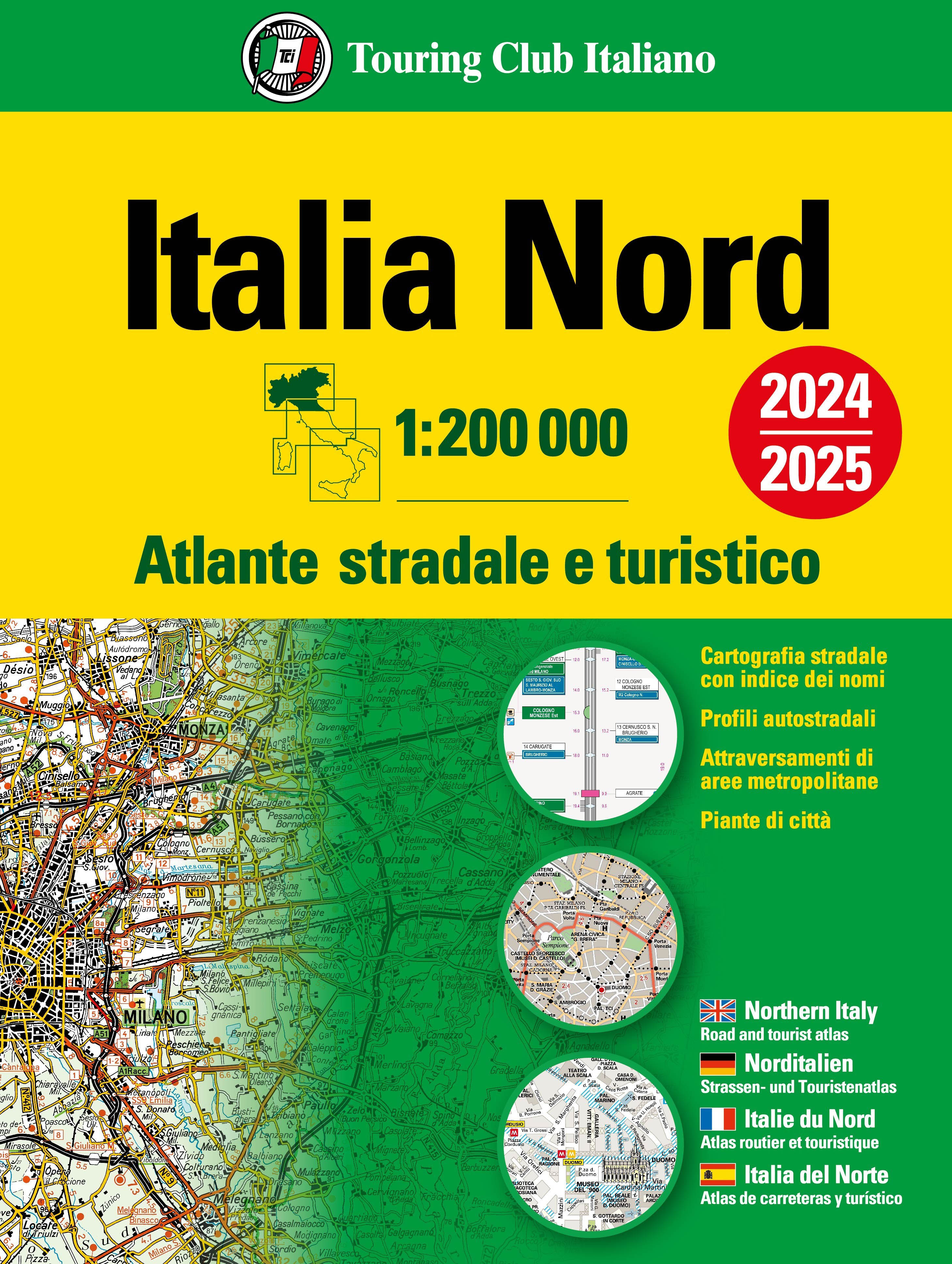 Online bestellen: Wegenatlas Atlante Stradale d'Italia Nord | Touring Club Italiano
