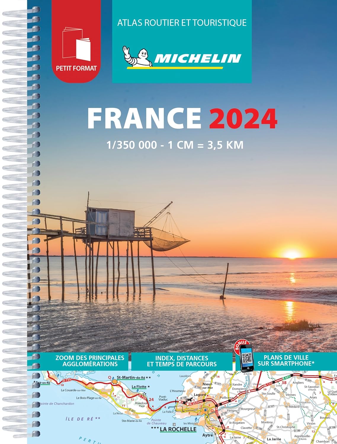 Online bestellen: Wegenatlas Frankrijk atlas routier et touristique 2024 - klein formaat | Michelin
