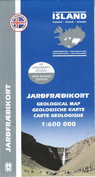 Online bestellen: Wegenkaart - landkaart Geologische kaart van IJsland - Jardfraedikort | Mal og Menning