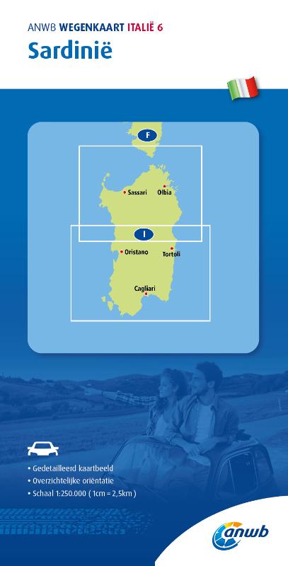 Online bestellen: Wegenkaart - landkaart 6 Sardinië | ANWB Media