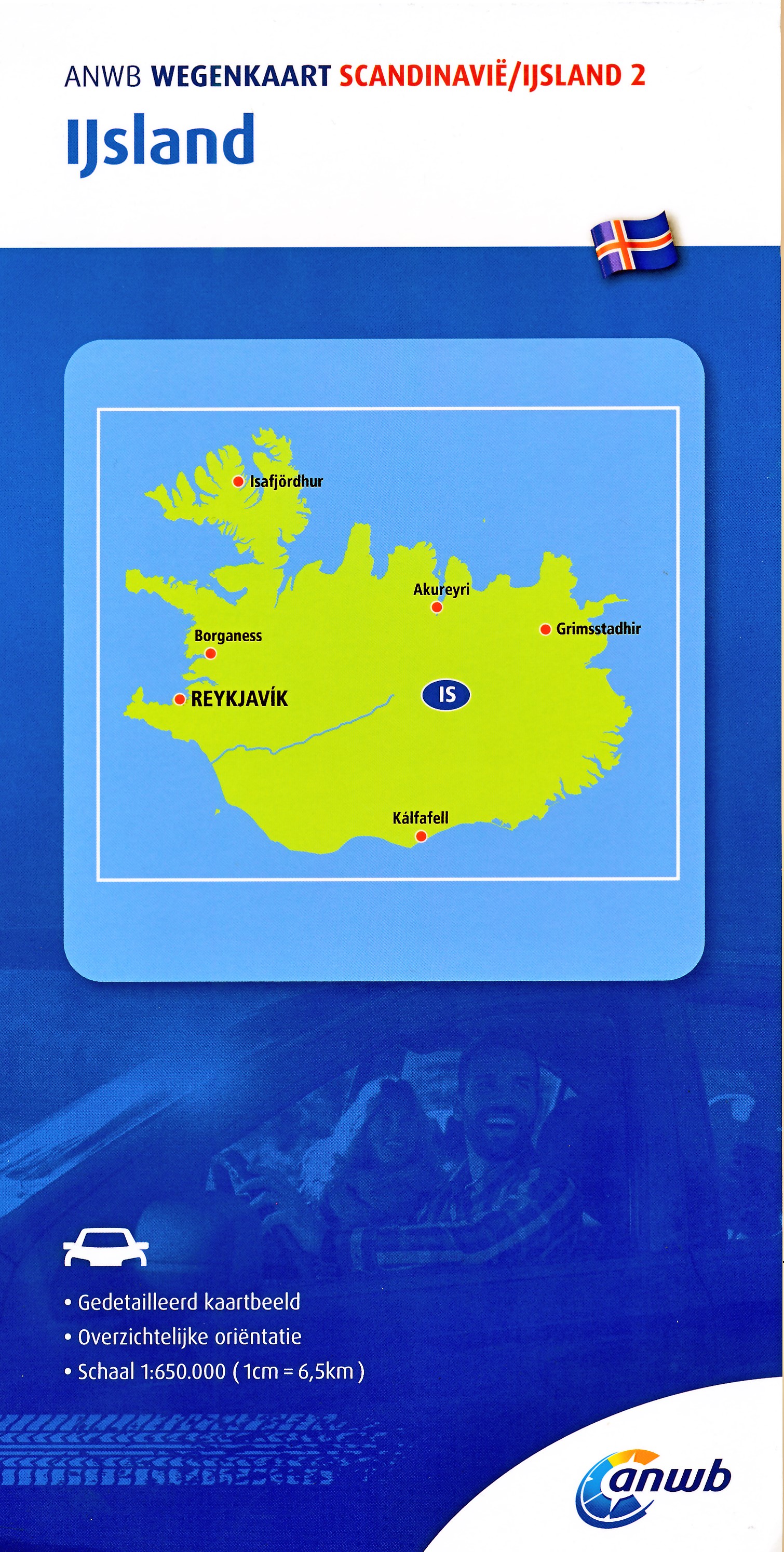 Online bestellen: Wegenkaart - landkaart 2 IJsland | ANWB Media