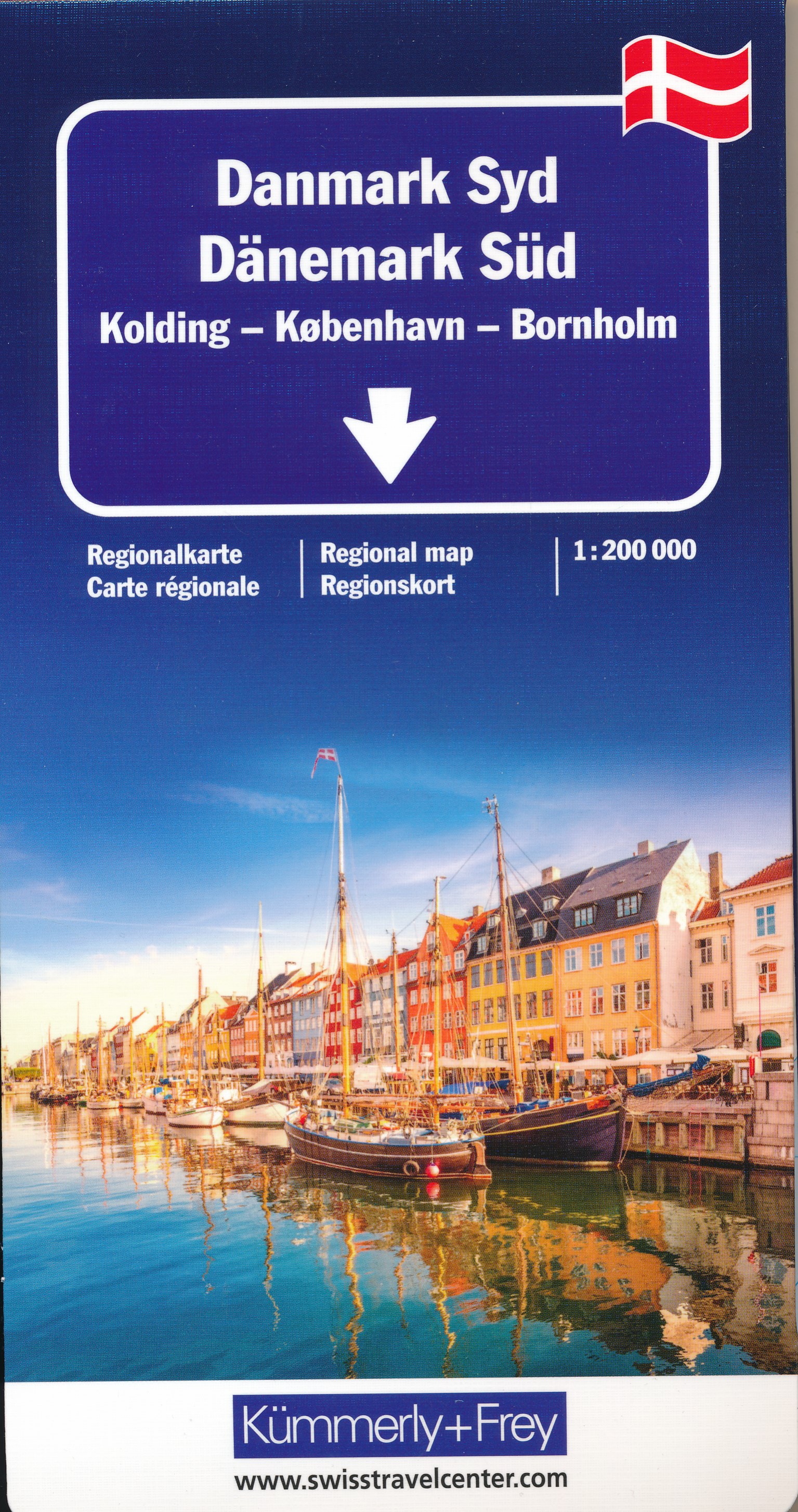 Online bestellen: Wegenkaart - landkaart Denemarken zuid | Kümmerly & Frey