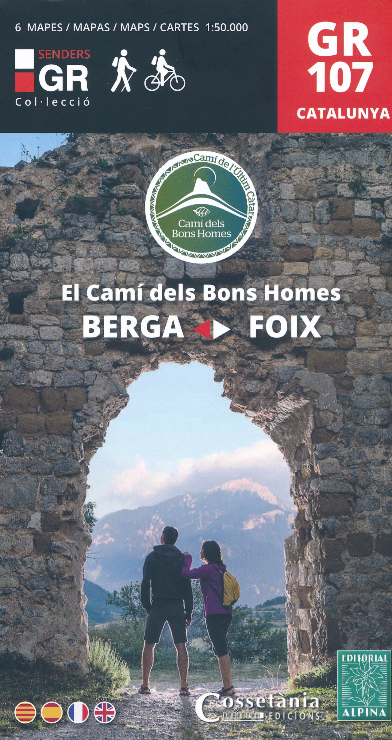 Online bestellen: Wandelkaart GR107 Berga - Foix , El Cami dels Bons Homes | Editorial Alpina