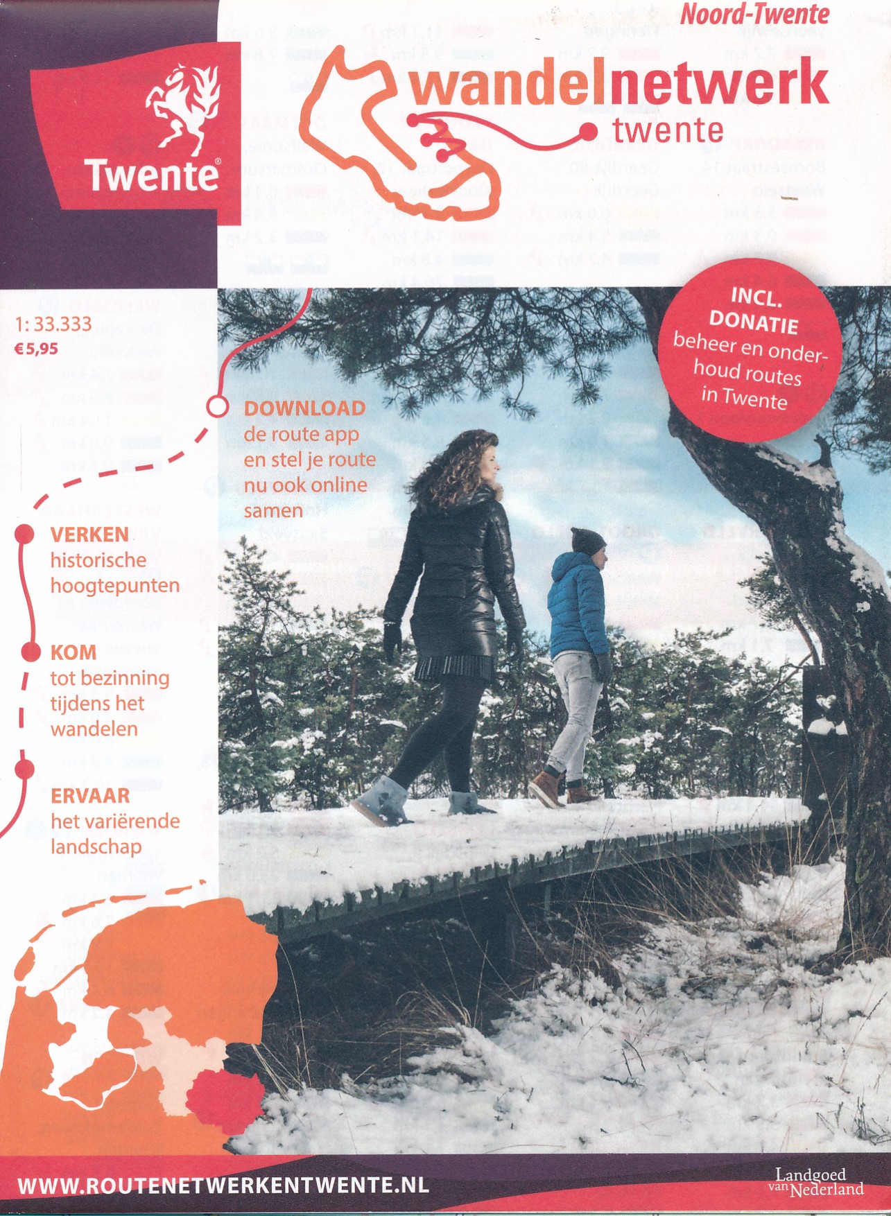Online bestellen: Wandelkaart Noord Twente | Wandelnetwerk Twente