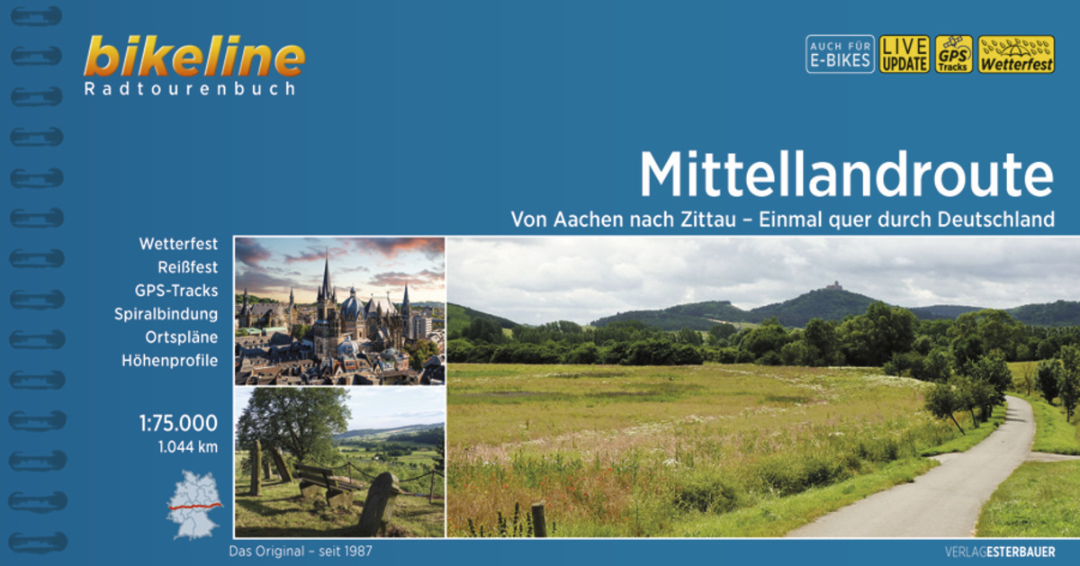 lezing koppeling Wreed Fietsgids Bikeline Mittellandroute, von Aachen nach Zittau | Esterbauer  9783850007245 kopen
