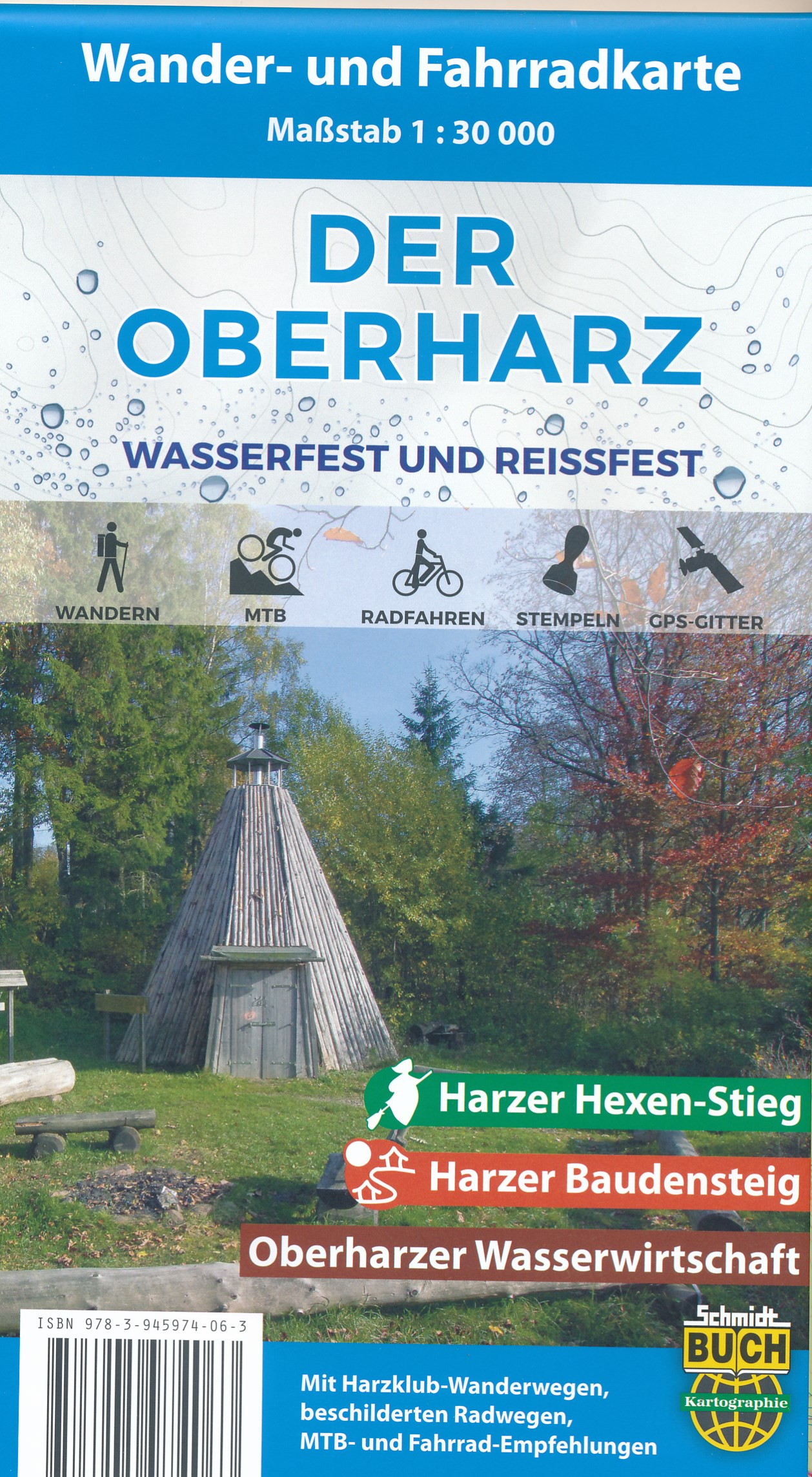 Online bestellen: Wandelkaart - Fietskaart der Oberharz - Harz | Schmidt Buch Verlag