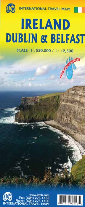 Online bestellen: Wegenkaart - landkaart Ierland, Dublin & Belfast | ITMB