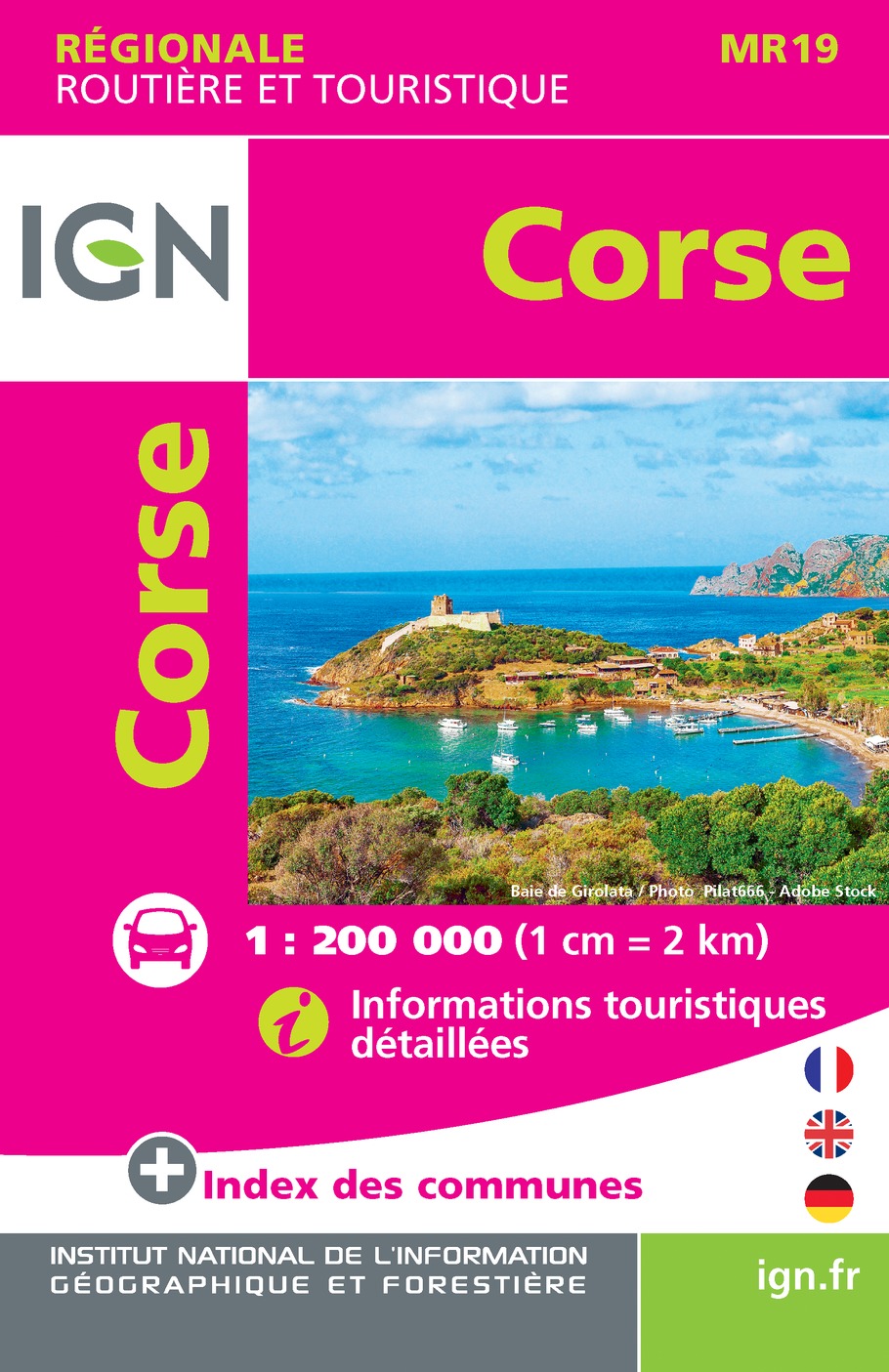 Online bestellen: Wegenkaart - landkaart IGN Mini Map Corse - Corsica | IGN - Institut Géographique National
