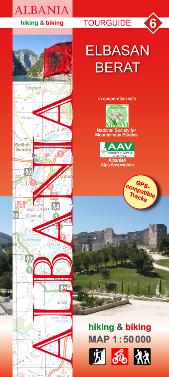 Wandelkaart - Fietskaart 6 Elbasan…