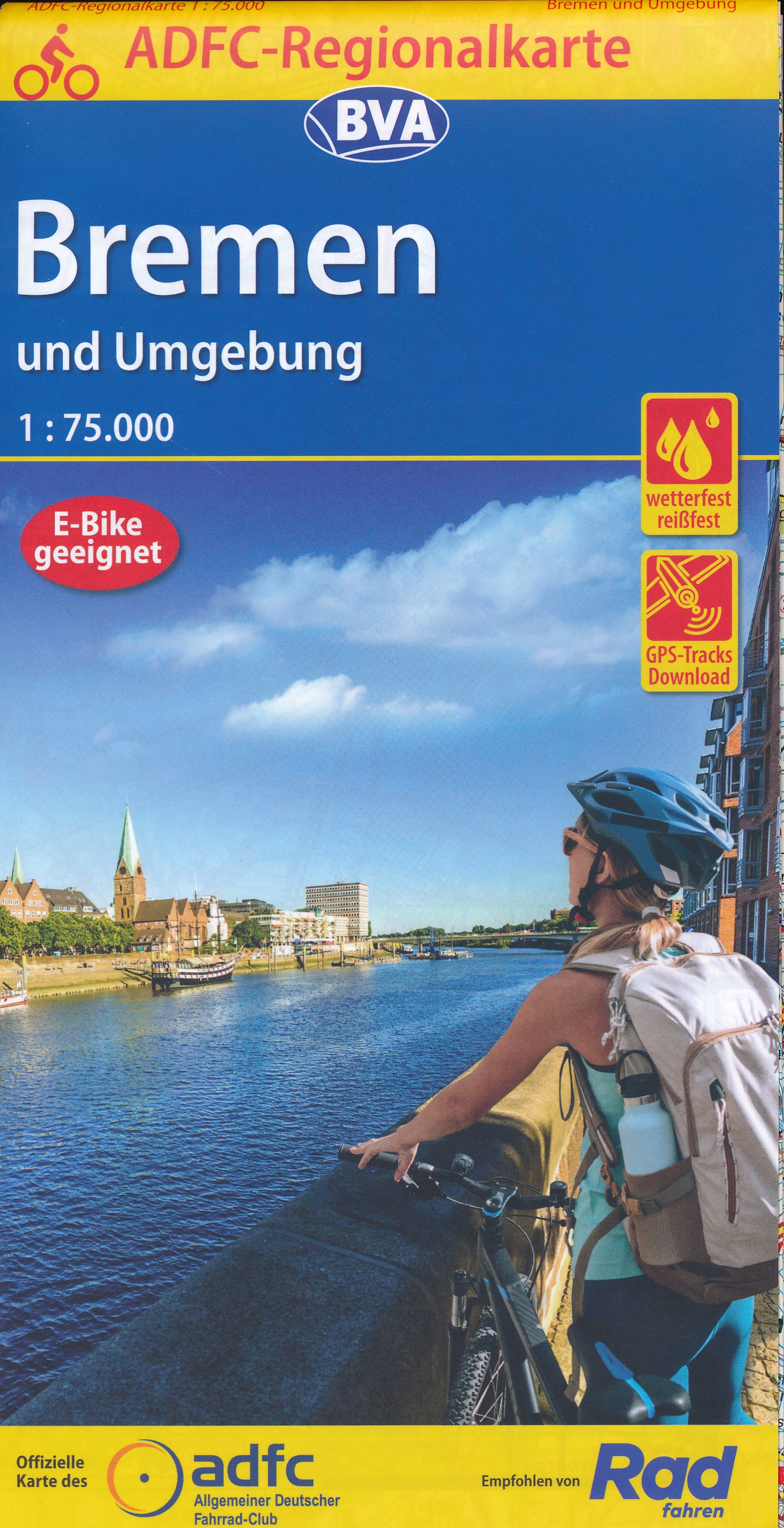 Online bestellen: Fietskaart ADFC Regionalkarte Bremen und Umgebung | BVA BikeMedia