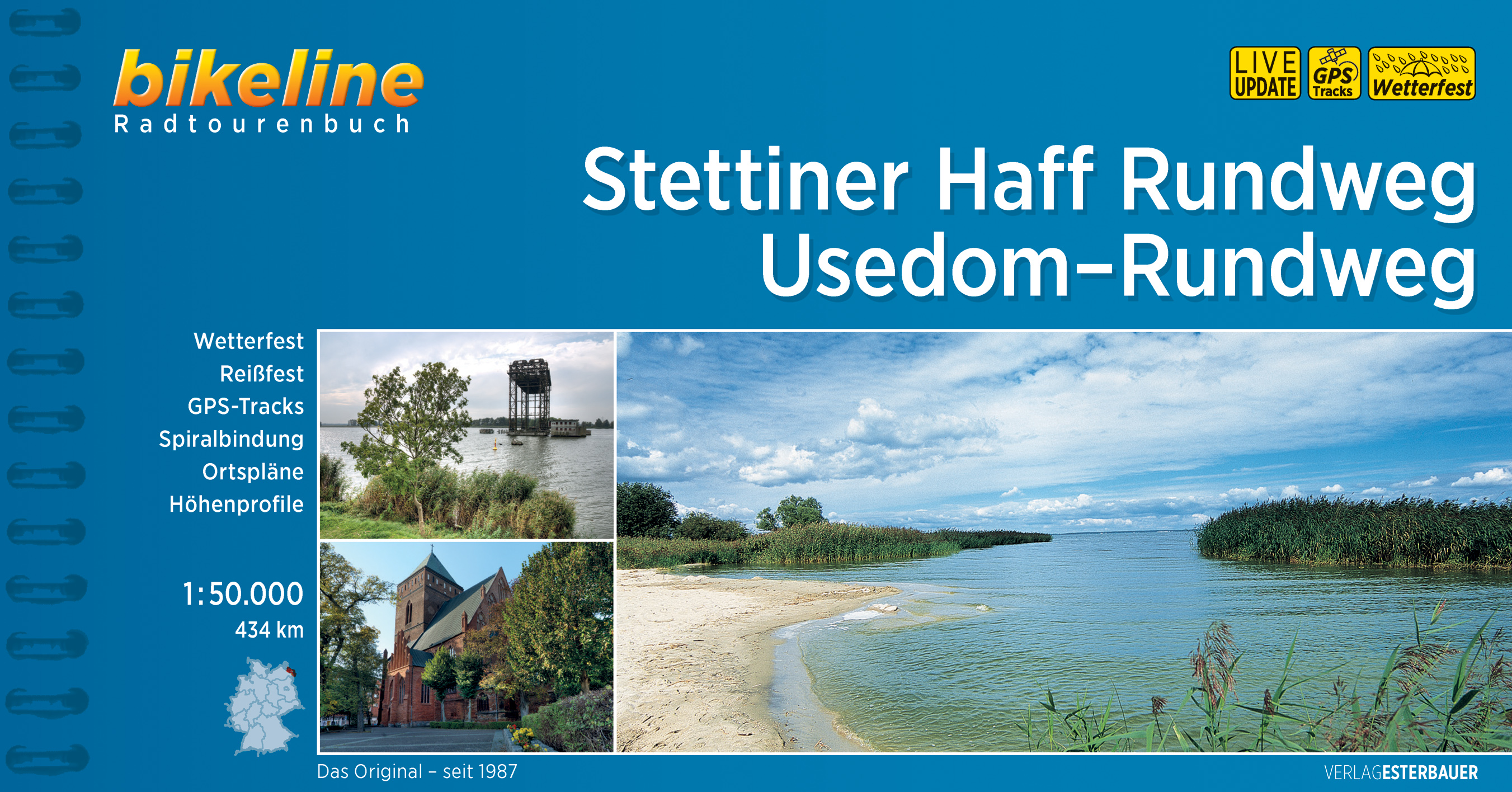 Online bestellen: Fietsgids Bikeline Stettiner Haff Rundweg - Usedom-Rundweg | Esterbauer