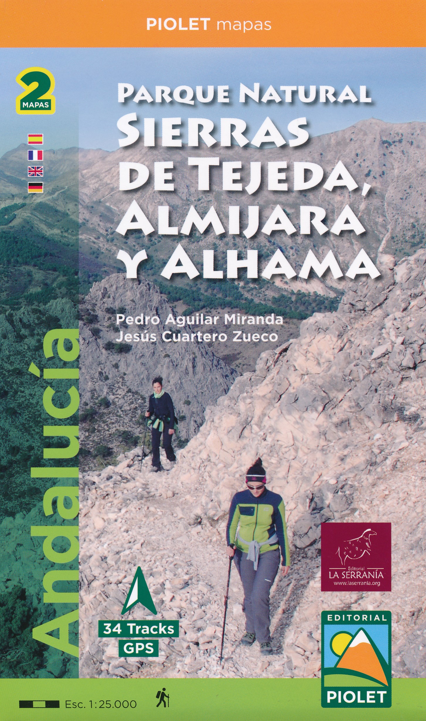 Online bestellen: Wandelkaart Parque Natural Sierras de Tejeda, Almijara y Alhama | Editorial Piolet