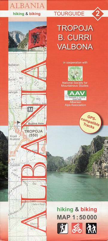 Online bestellen: Wandelkaart - Fietskaart 2 Tropoja - B.Curri - Valbona | Huber Verlag
