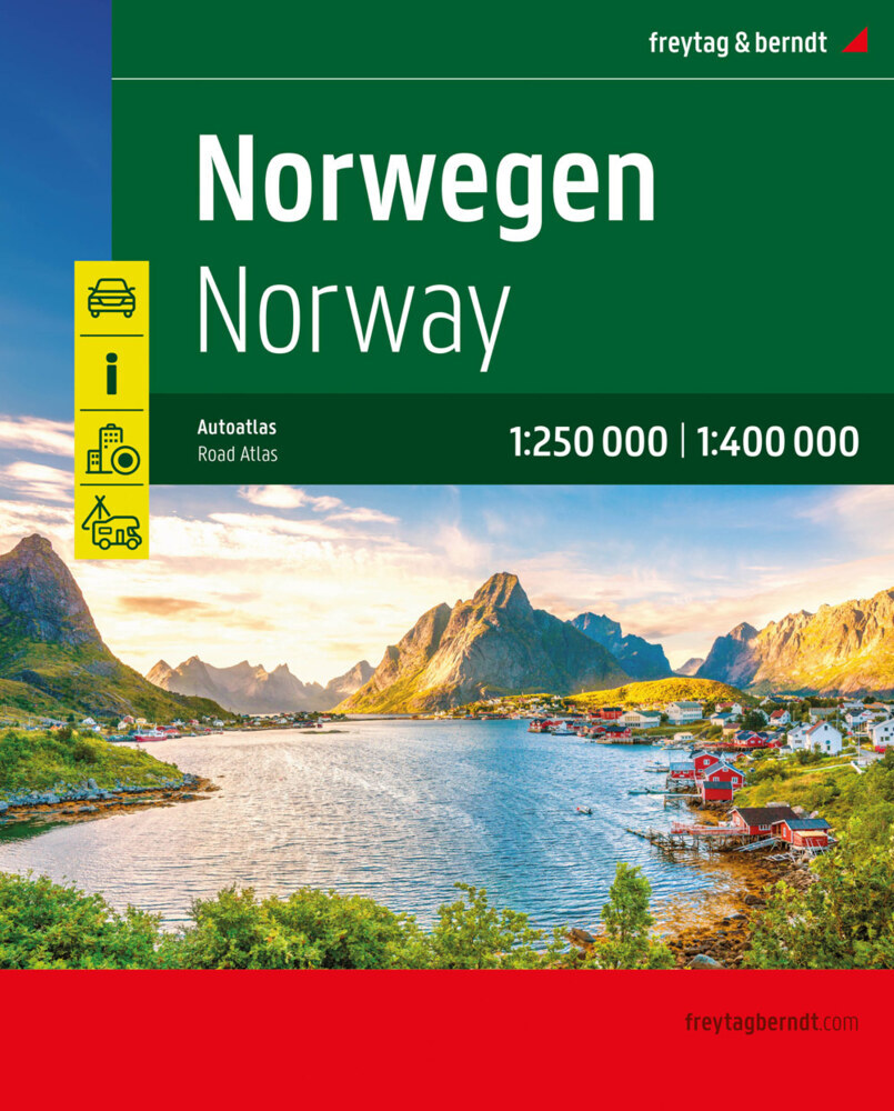 Online bestellen: Wegenatlas Autoatlas Noorwegen - Norwegen - Norge | A4-Formaat | Ringband | Freytag & Berndt