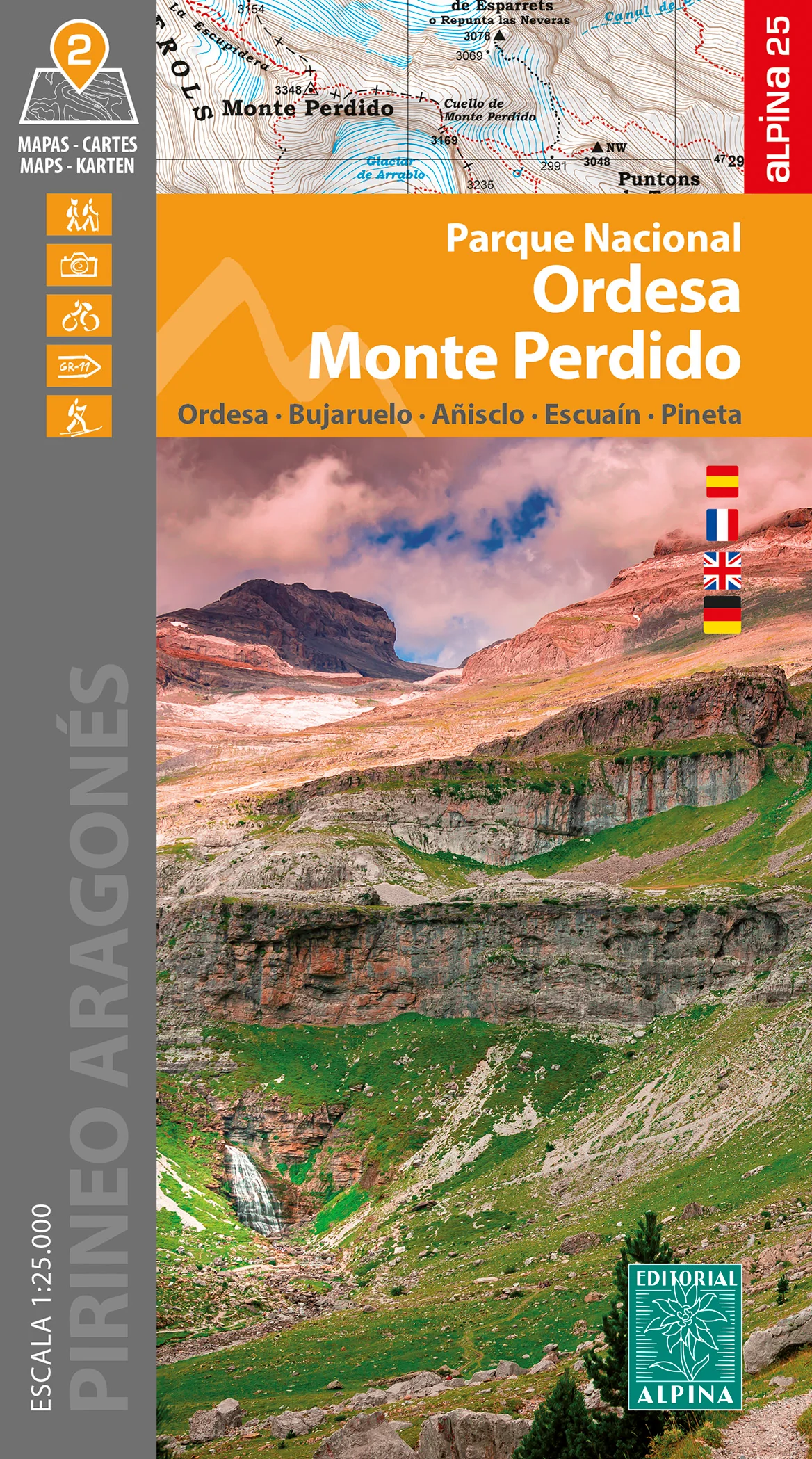 Online bestellen: Wandelkaart 07 Parque Nacional Ordesa y Monte Perdido | Editorial Alpina