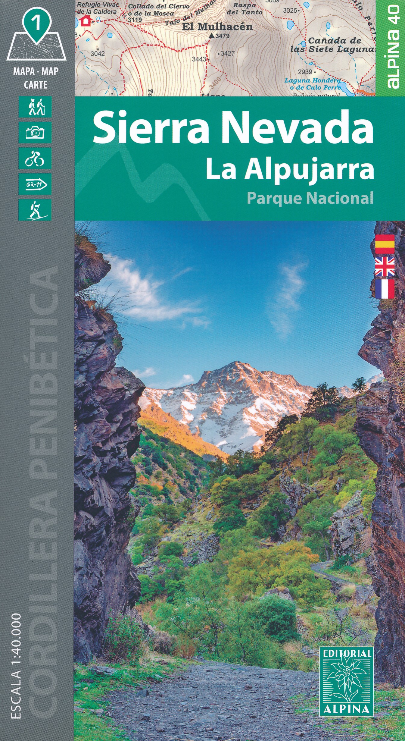 Online bestellen: Wandelkaart Sierra Nevada en Alpujarras | Editorial Alpina