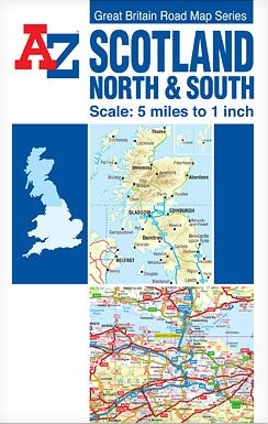 Online bestellen: Wegenkaart - landkaart Scotland North & South | A-Z Map Company
