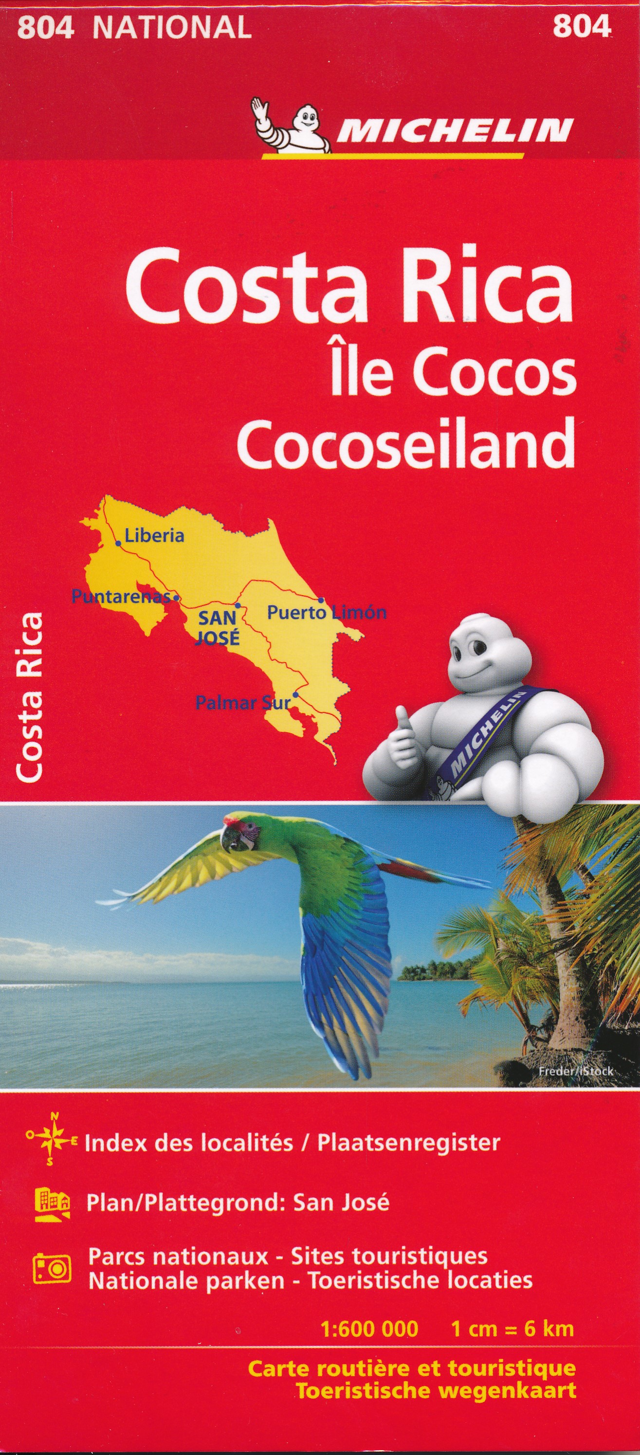 Online bestellen: Wegenkaart - landkaart 804 Costa Rica | Michelin