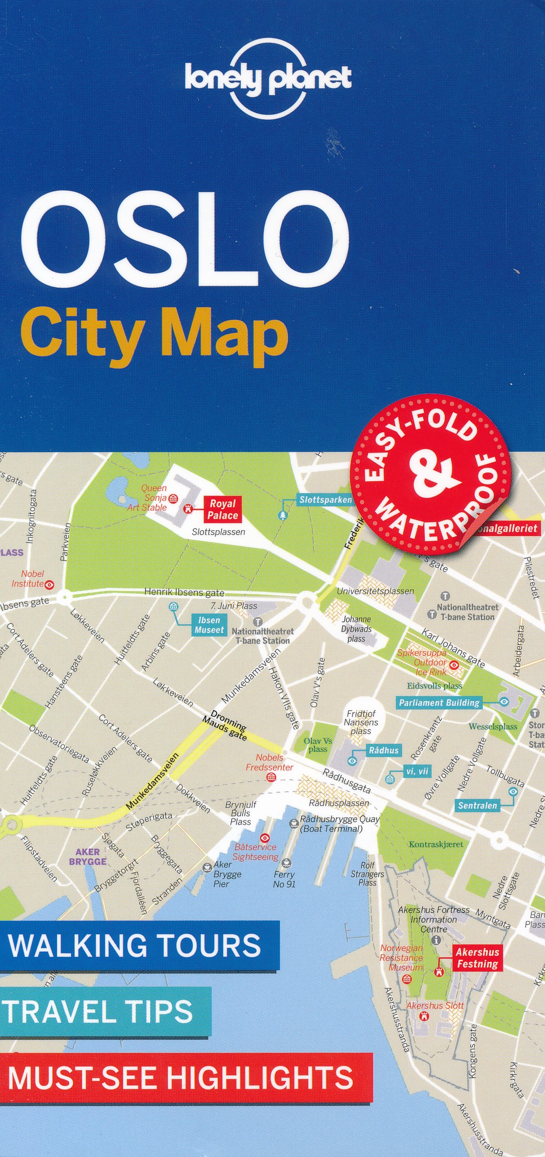 Online bestellen: Stadsplattegrond City map Oslo | Lonely Planet