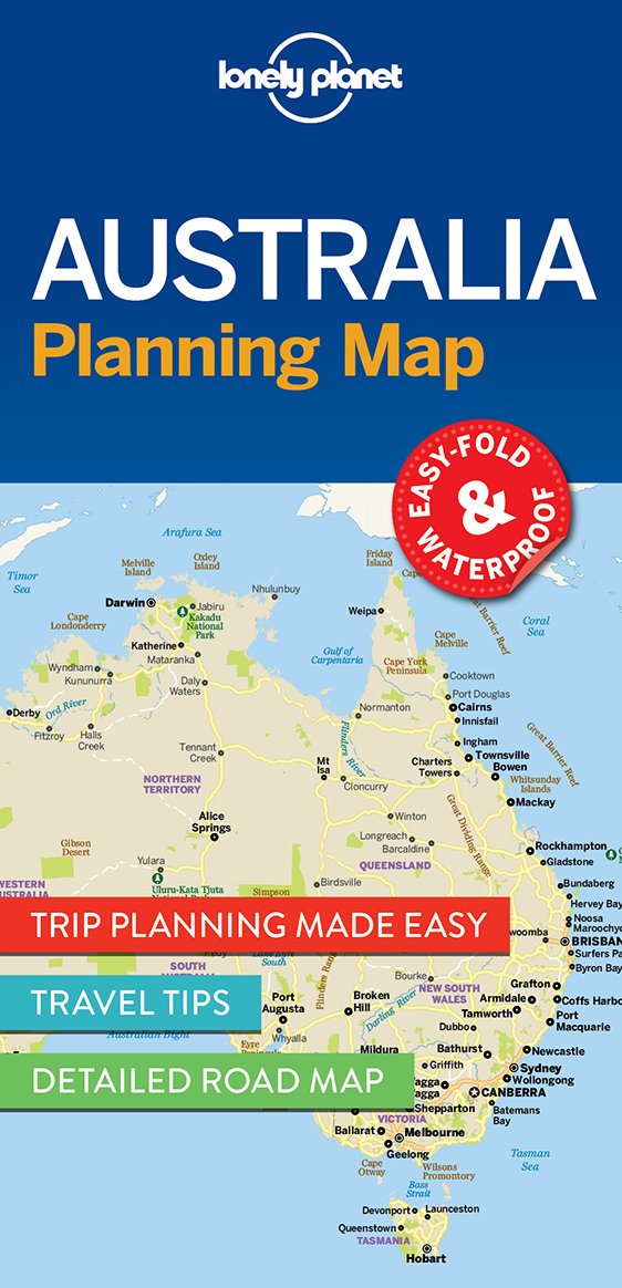 Online bestellen: Wegenkaart - landkaart Planning Map Australia - Australië | Lonely Planet