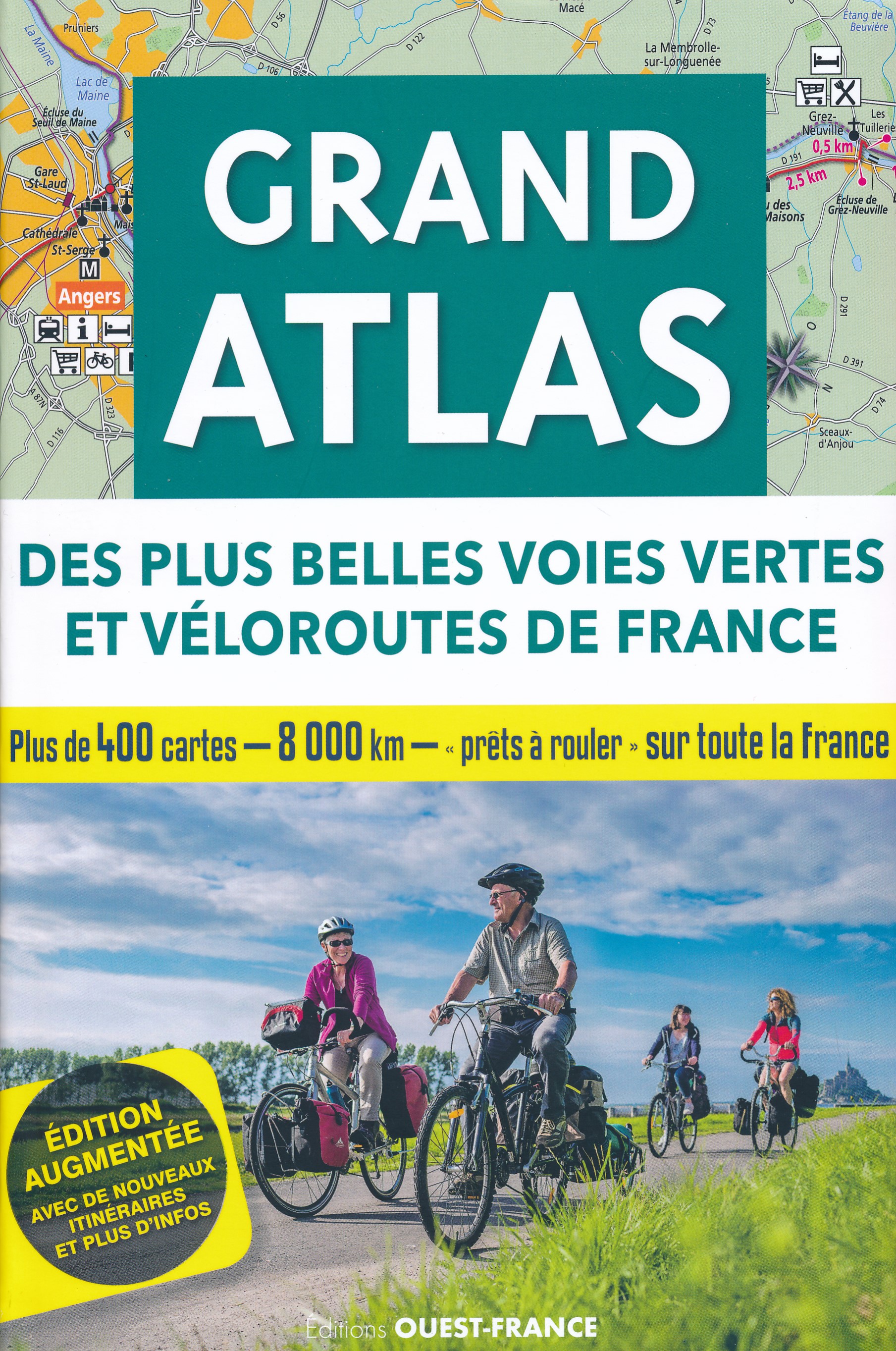Online bestellen: Fietsatlas Grand Atlas des plus belles voies vertes et véloroutes de France | Editions Ouest-France