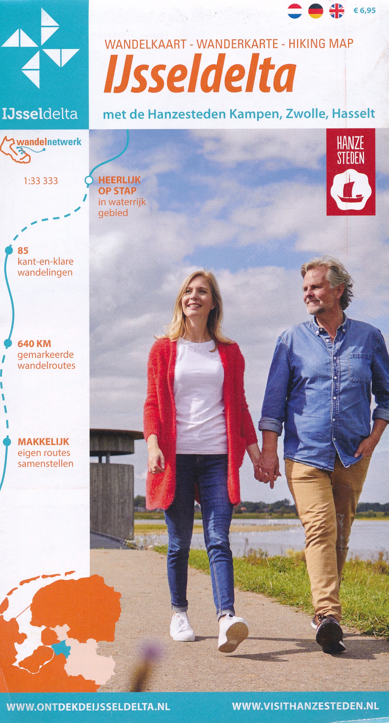 Online bestellen: Wandelkaart 2 IJsseldelta - Zwolle - Kampen - Hasselt | Wandelnetwerk Overijssel