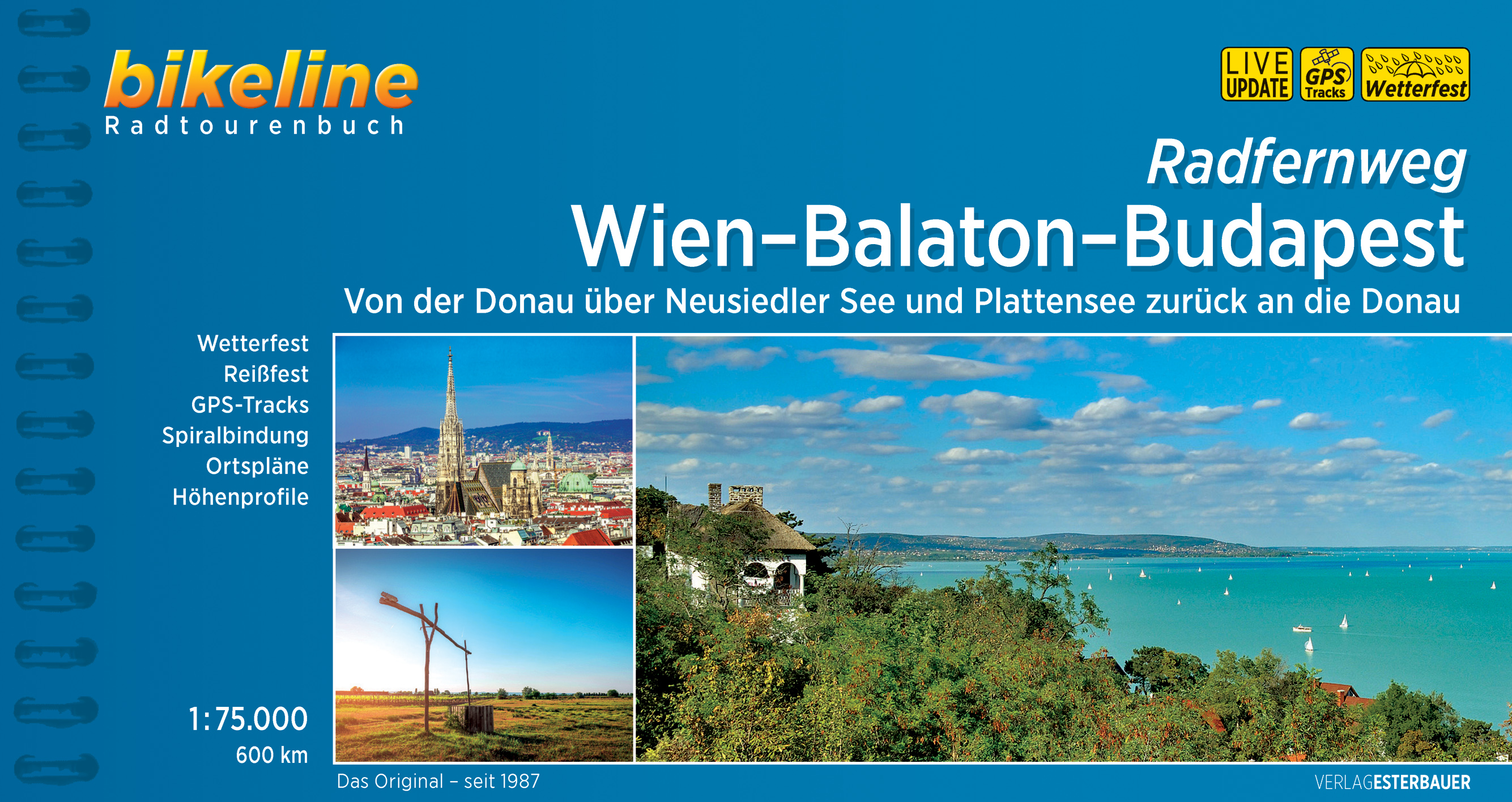 Online bestellen: Fietsgids Bikeline Wien - Balaton - Budapest (Wenen - Boedapest) | Esterbauer