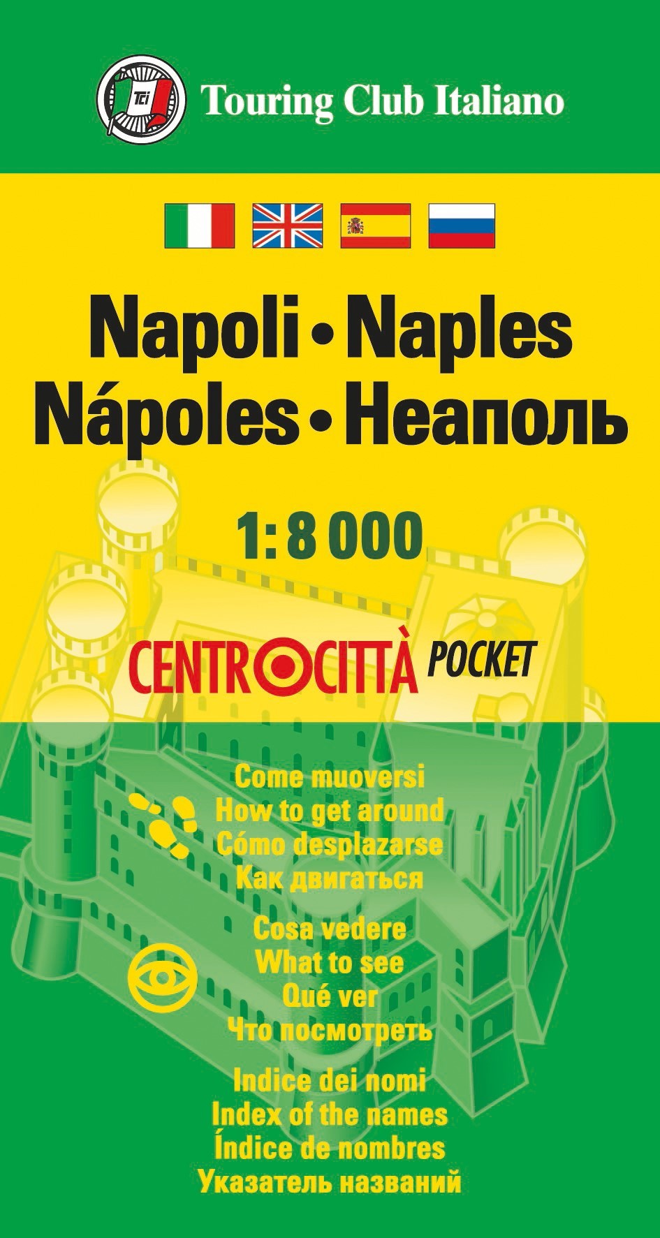 Stadsplattegrond Centrocittà Pocket Napels - Napoli | Touring Club Ita