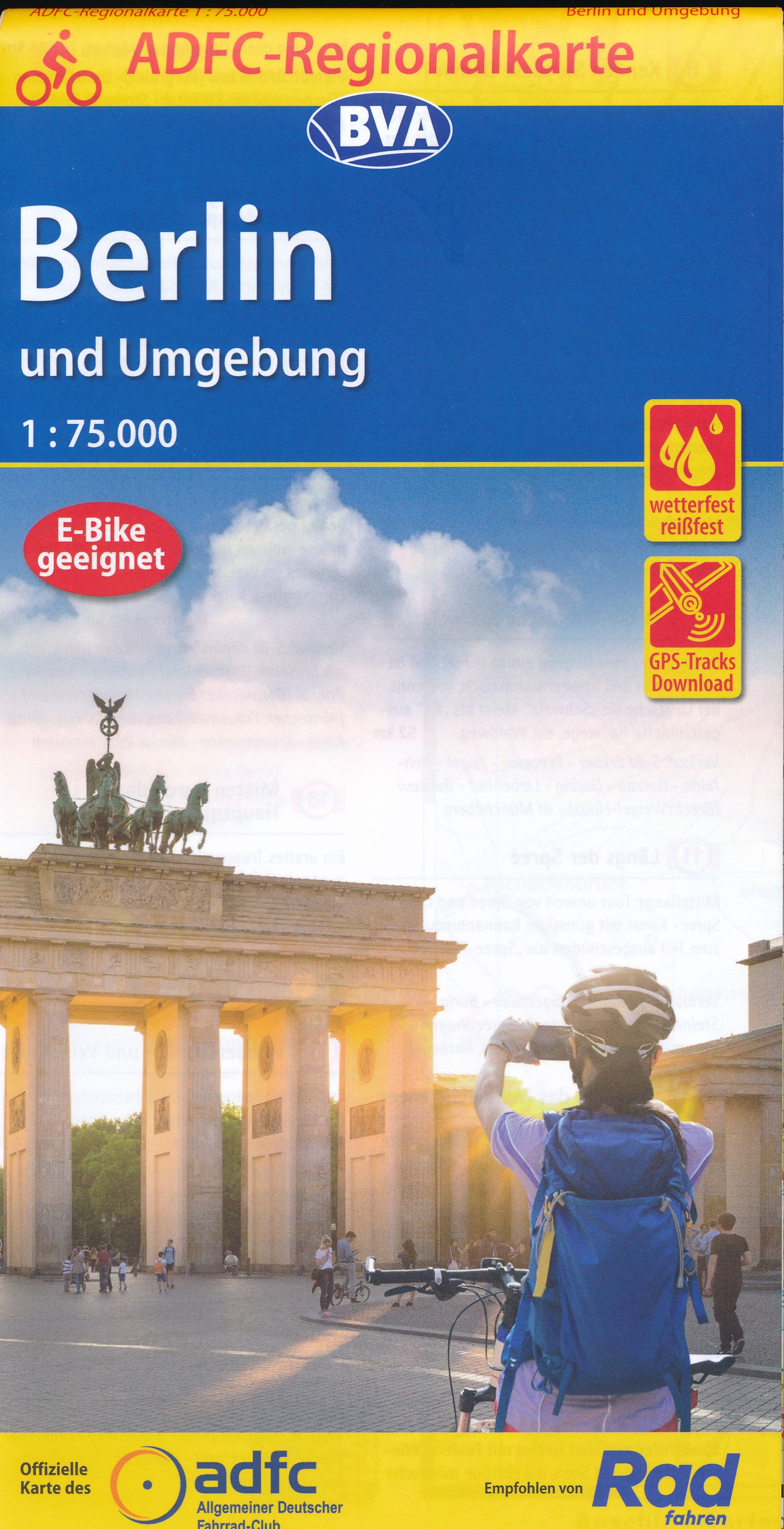 Online bestellen: Fietskaart ADFC Regionalkarte Berlin und Umgebung - Berlijn en omgeving | BVA BikeMedia
