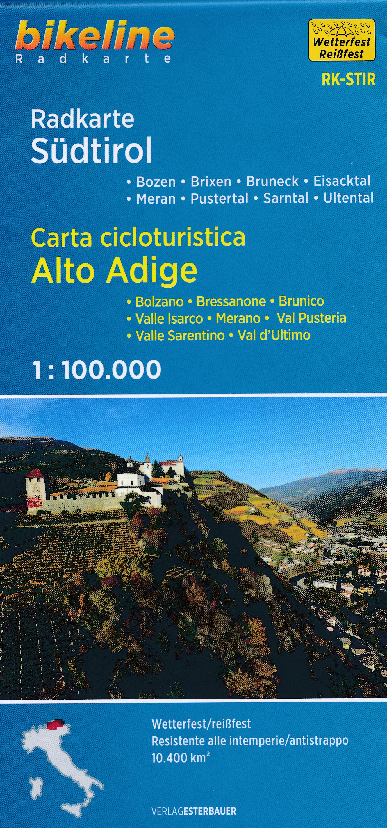 Online bestellen: Fietskaart RK-STIR Bikeline Radkarte Südtirol - Alto Adige - zuid Tirol | Esterbauer