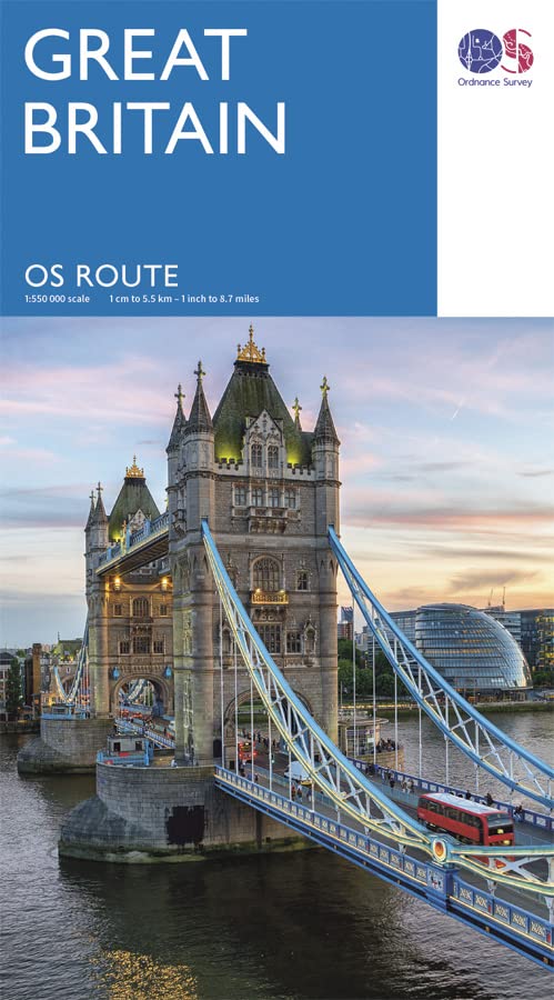 Online bestellen: Wegenkaart - landkaart Great Britain OS route | Ordnance Survey