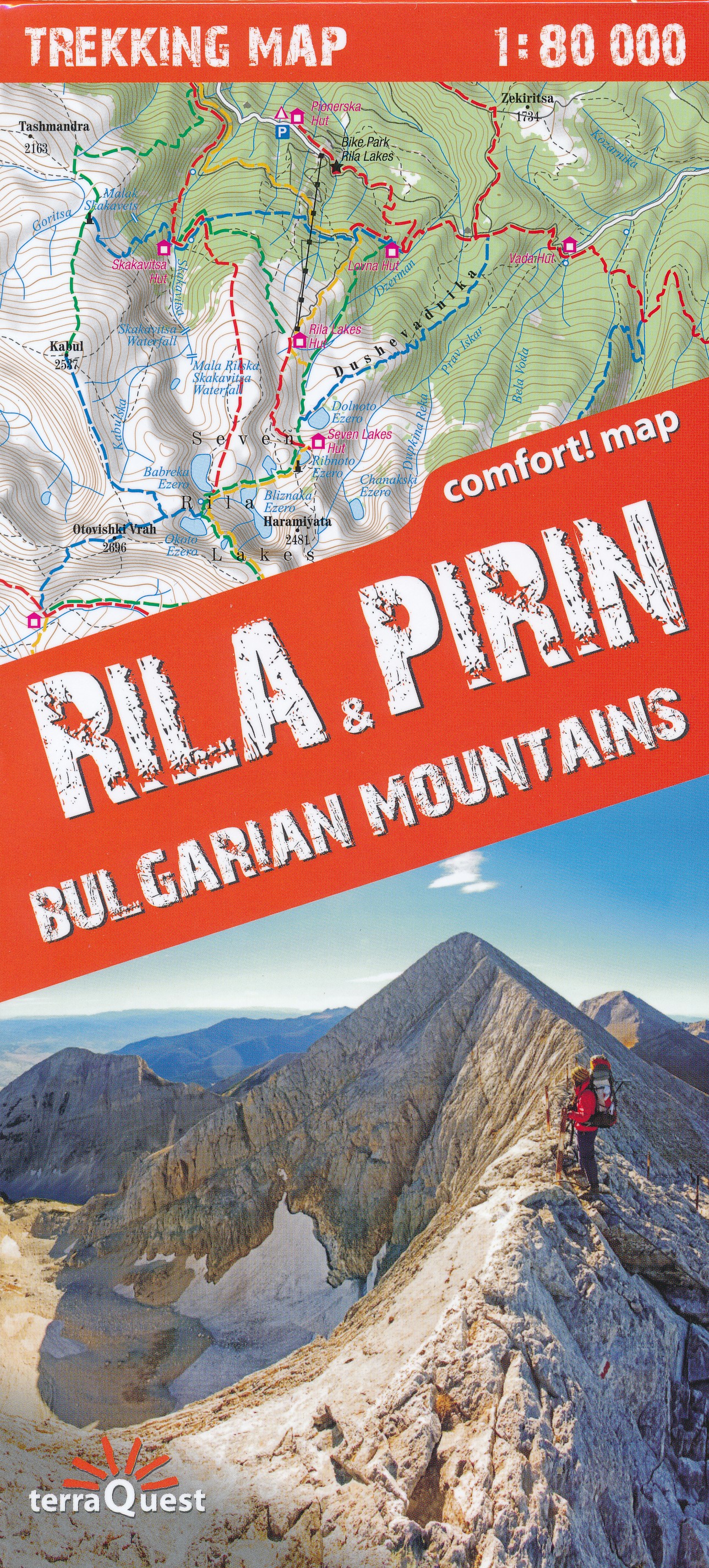 Online bestellen: Wandelkaart Trekking map Rila - Pirin | TerraQuest
