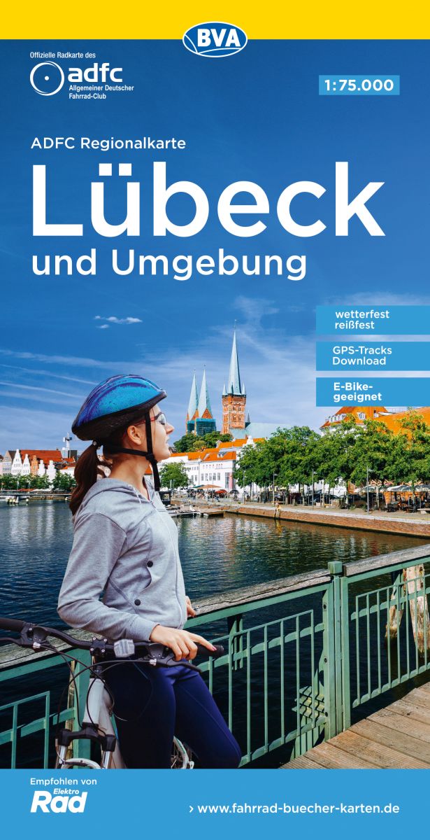 Online bestellen: Fietskaart ADFC Regionalkarte Lübeck und umgebung | BVA BikeMedia